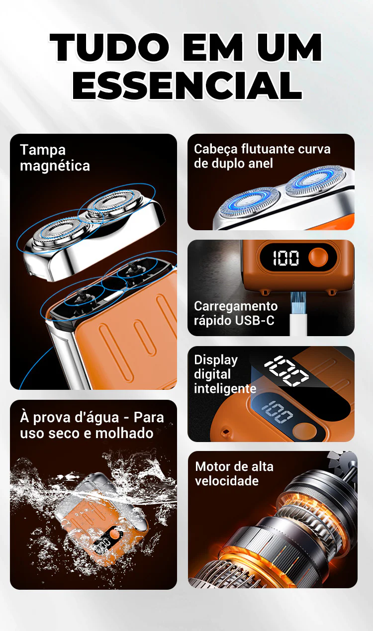 Recursos do Ionique Mini Shaver