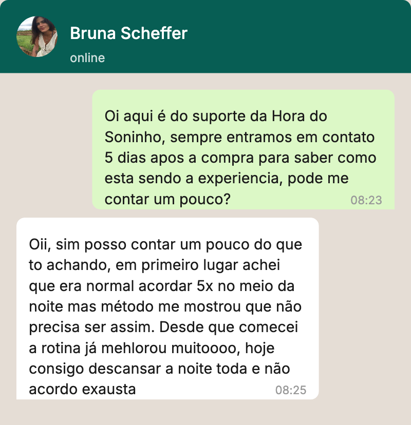 Conversa no WhatsApp: Bruna Scheffer conta que parou de acordar exausta