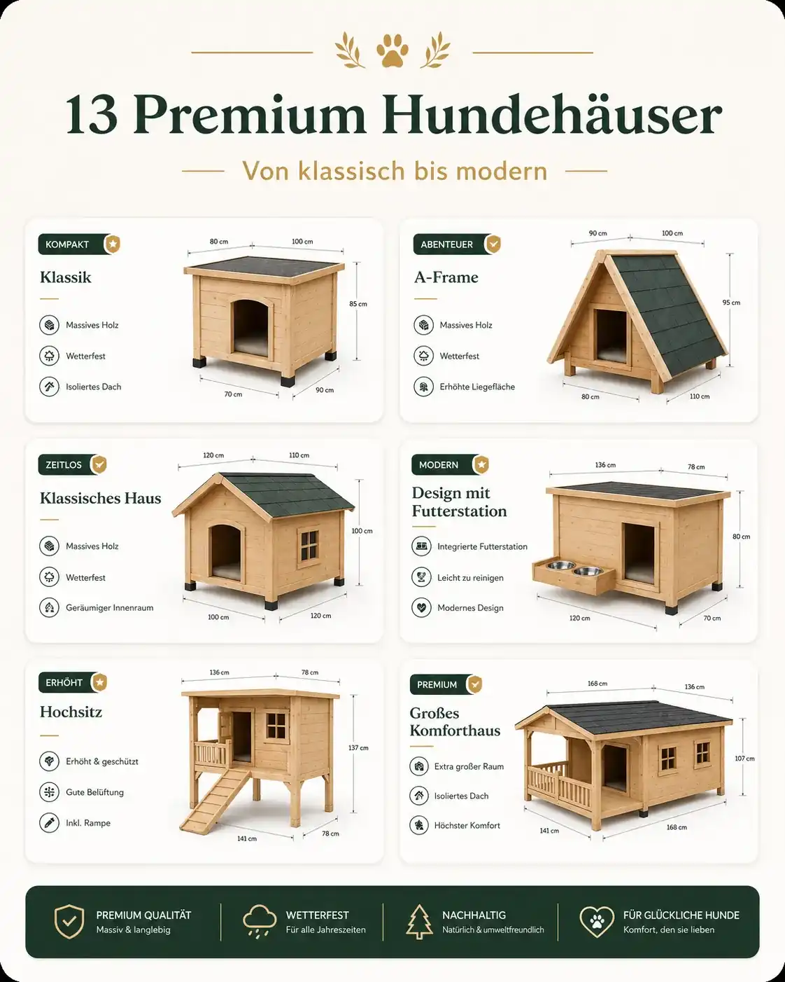 13 Premium Hundehäuser