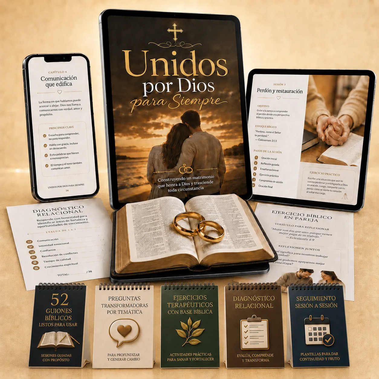 Mockup del libro Unidos por Dios